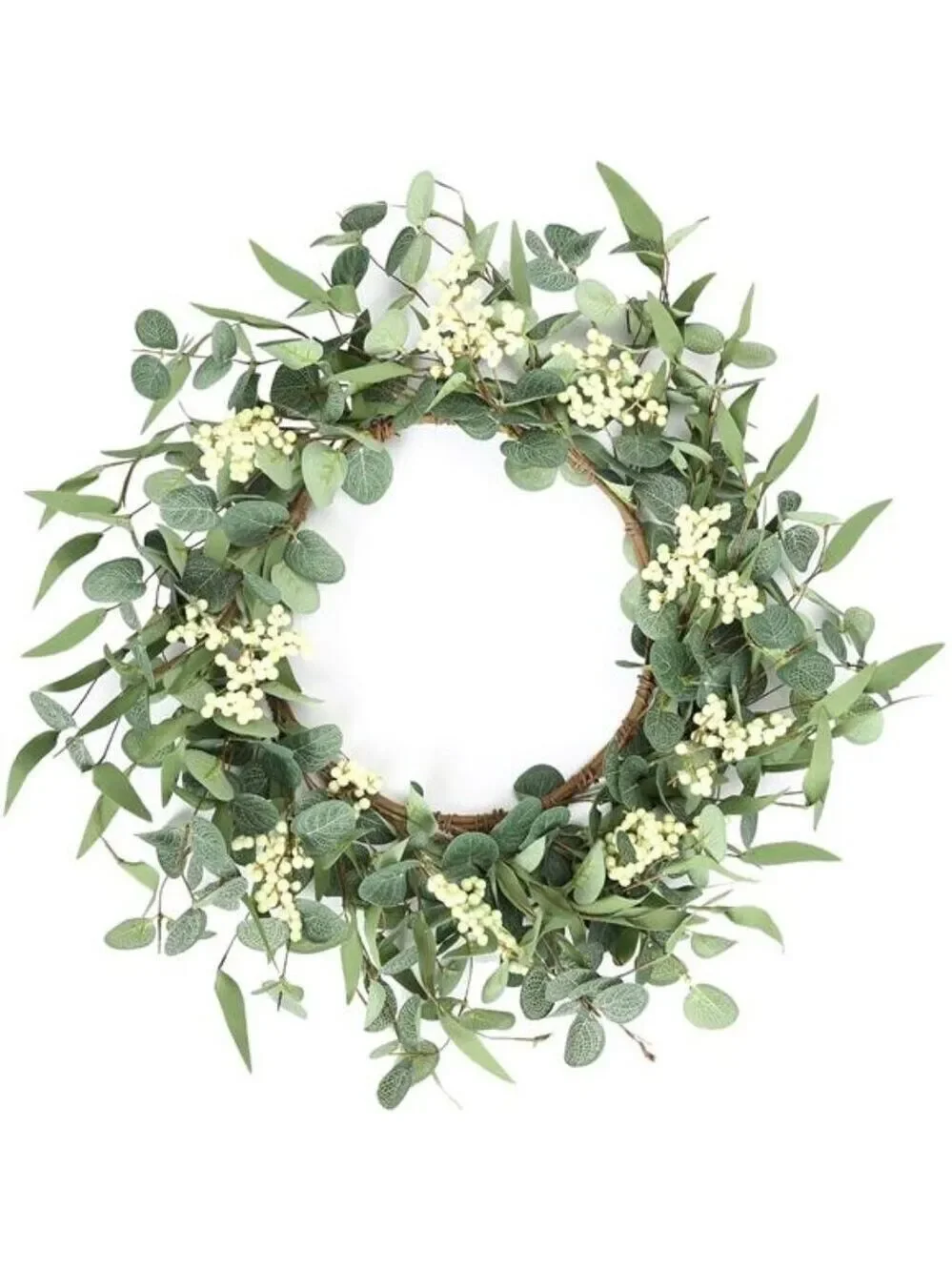 Eucalyptus Wreath 20 Inch Green Front Door Decor Spring Summer Fall All Season